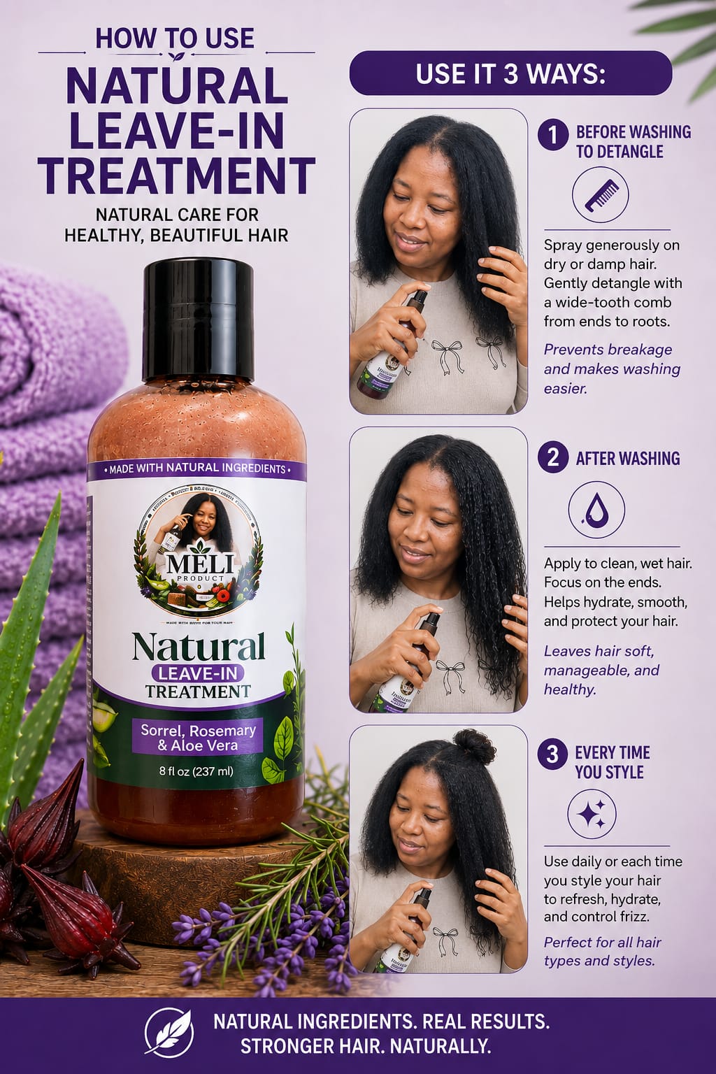 Meli Complete Hair Care Bundle – All 8 Natural Products