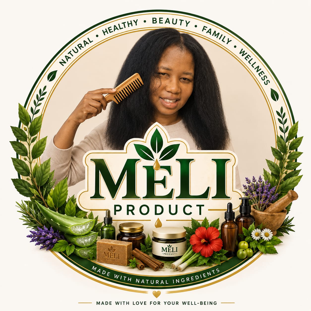 Meli Natural Hair Oil – Nourishing Growth Formula (2 fl oz)