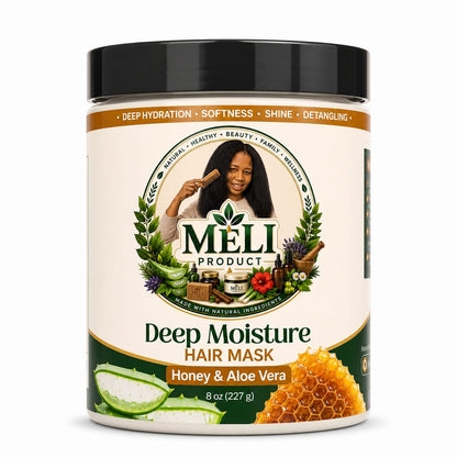 Meli Deep Moisture Hair Mask – Honey & Aloe Vera (8 oz)