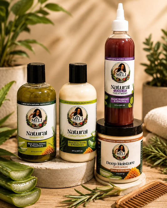 Meli Wash Day Special - Shampoo, Conditioner, Leave-In Treatment and Deep Moisture Hair Mask